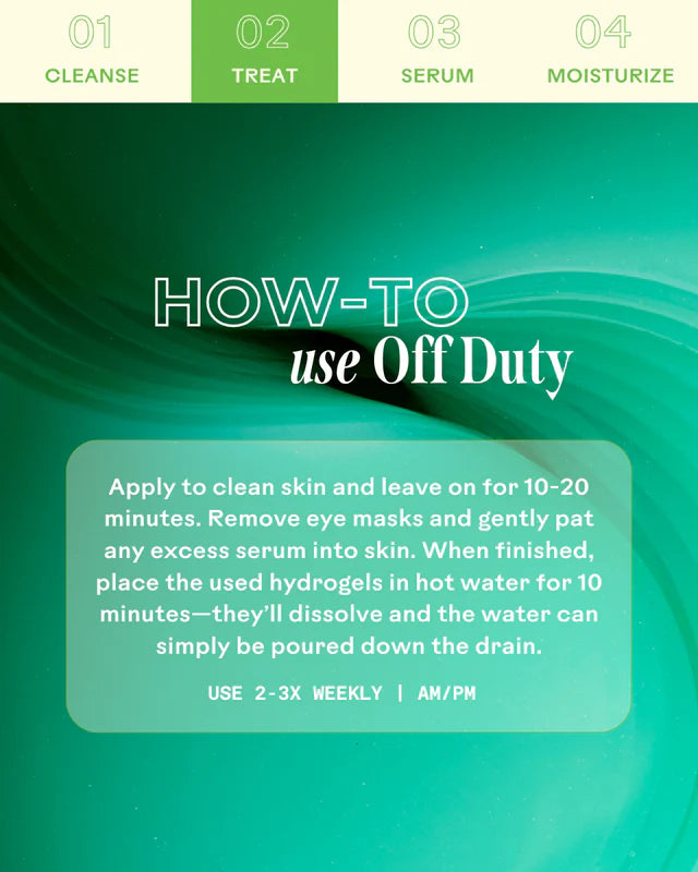 Three Ships Off Duty Sea Algae + Bio-Peptide Smoothing Biodegradable Eye Masks