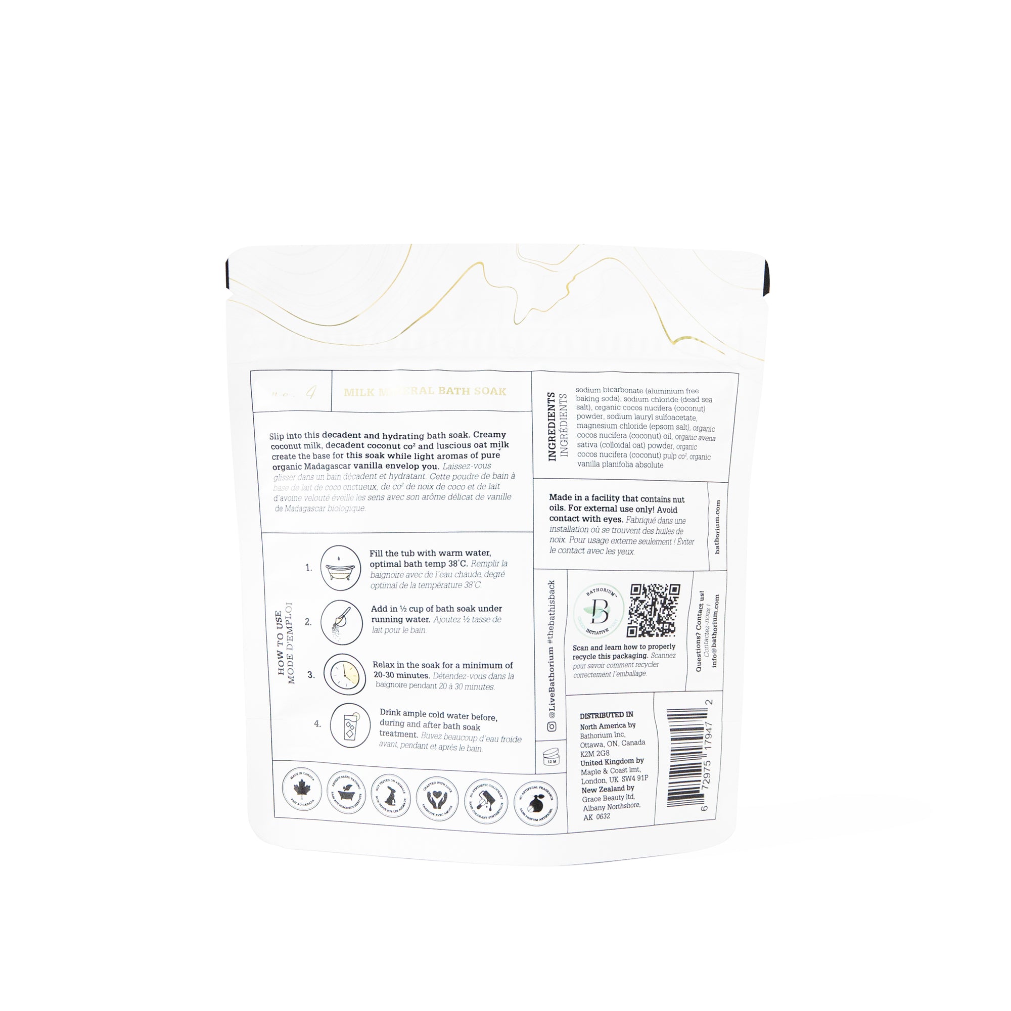 Bathorium MILK Coconut + Vanilla Mineral Bath Soak