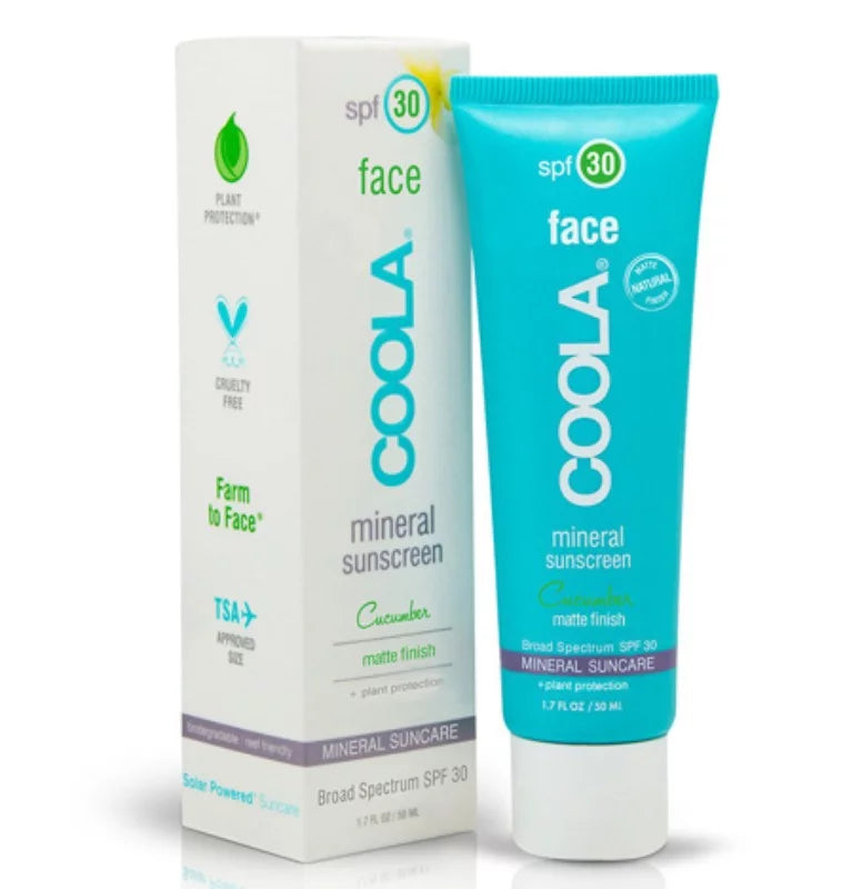 Coola Face Mineral Sunscreen Matte Finish SPF 30 Cucumber