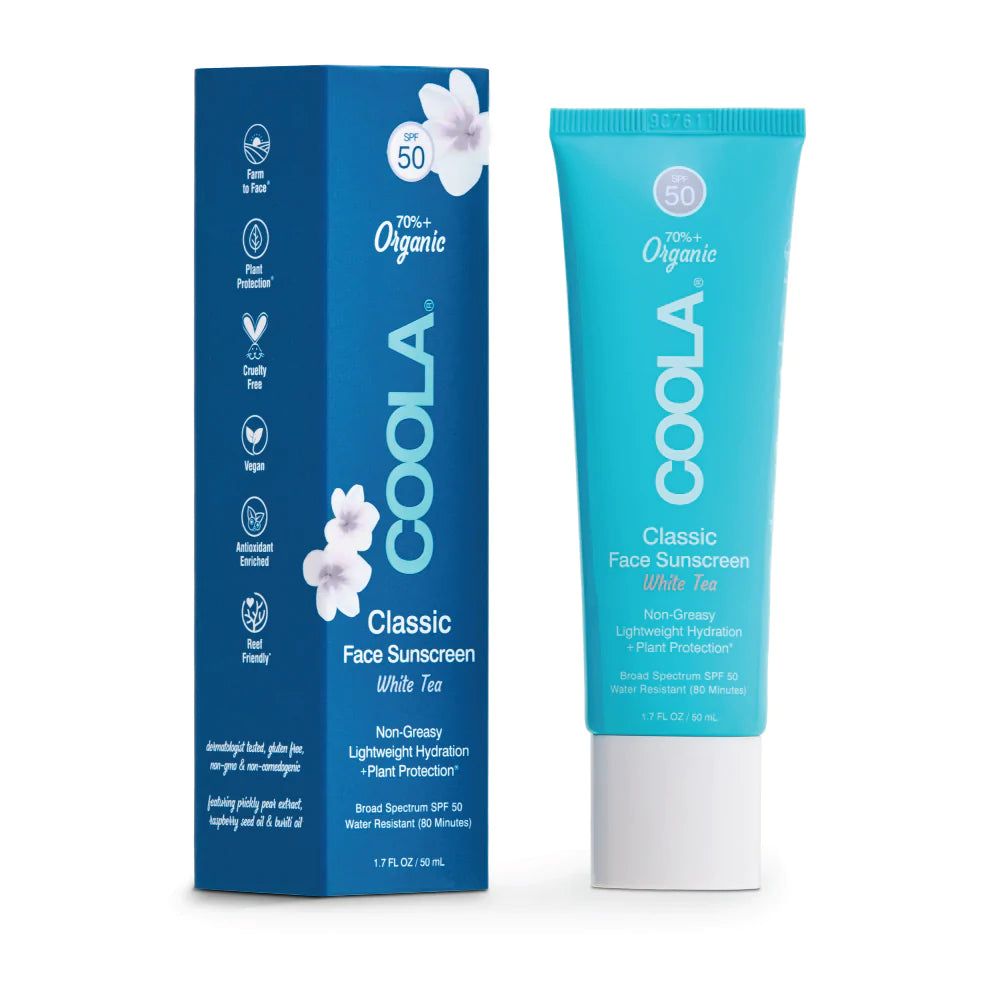 Coola Classic Face Organic Sunscreen Lotion SPF 50 - White Tea